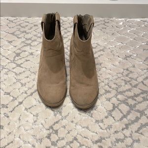 Merona Block heel nude bootie